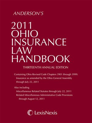 cover image of Anderson's 2011 Ohio Insurance Law Handbook